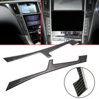 Carbon Fiber Central Control Panel Frame Cover Trims for Infiniti Q50 Q60 (2014–2024)