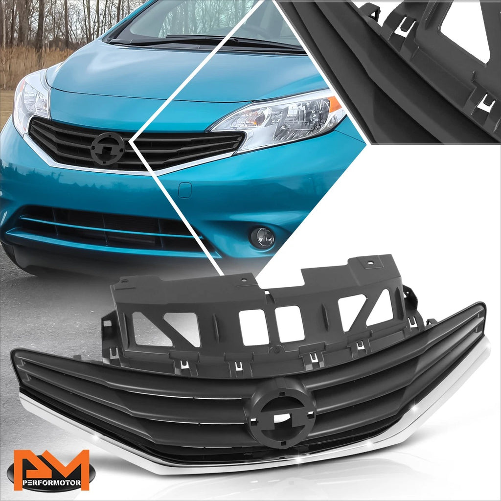 Upper Grille with Badge Slot & Chrome Trim for Nissan Versa (2014–2016)