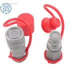 2PC 3/8" Flat Face Hydraulic Quick Connect Coupler Set 5076PSI