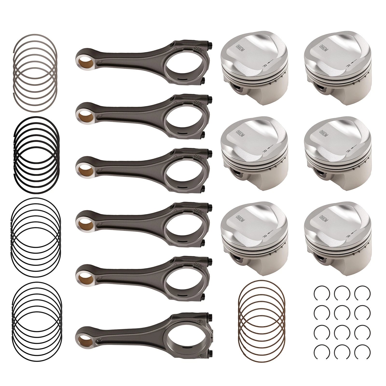 Complete 6 Piston & Rod Assembly for Audi A6 A7 A8 (2012–2018)