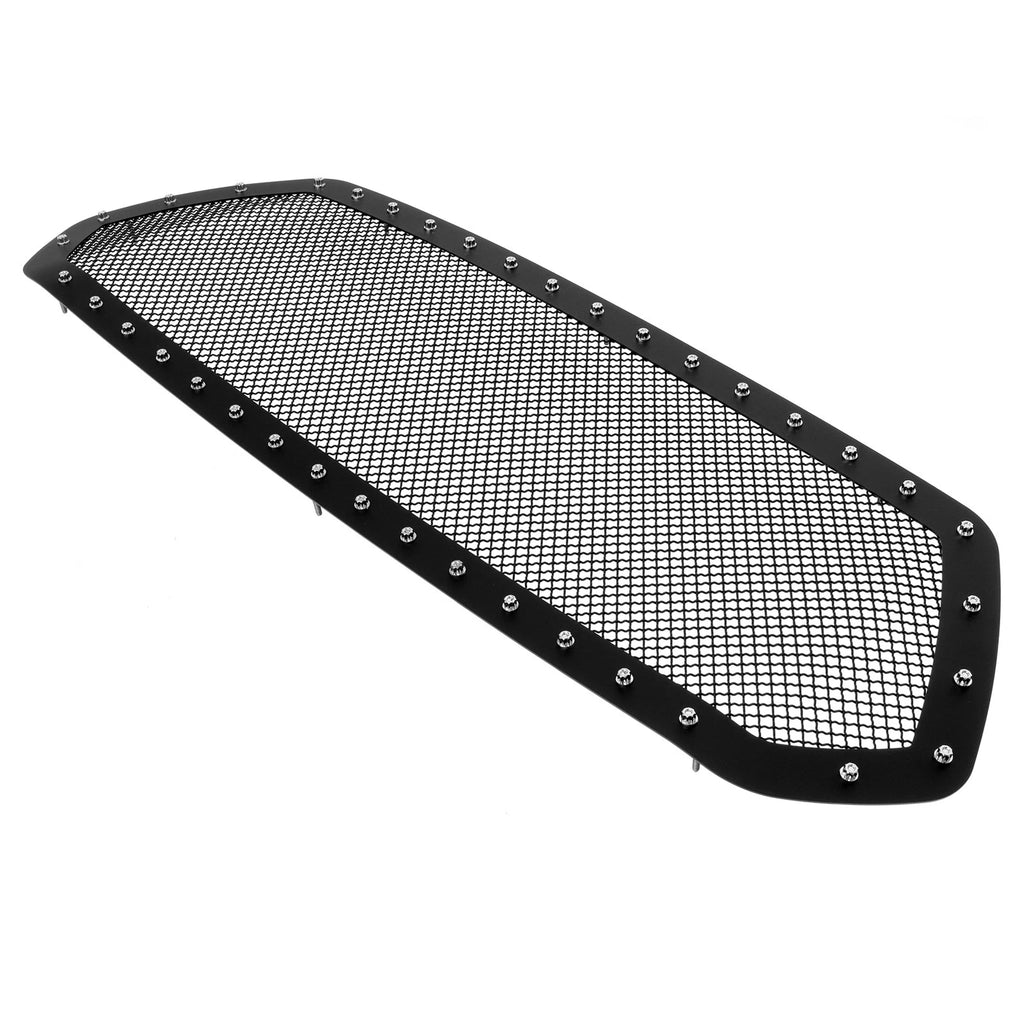 Stainless Steel Black Rivet Studs Mesh Grille for Toyota Tacoma (2016–2017)