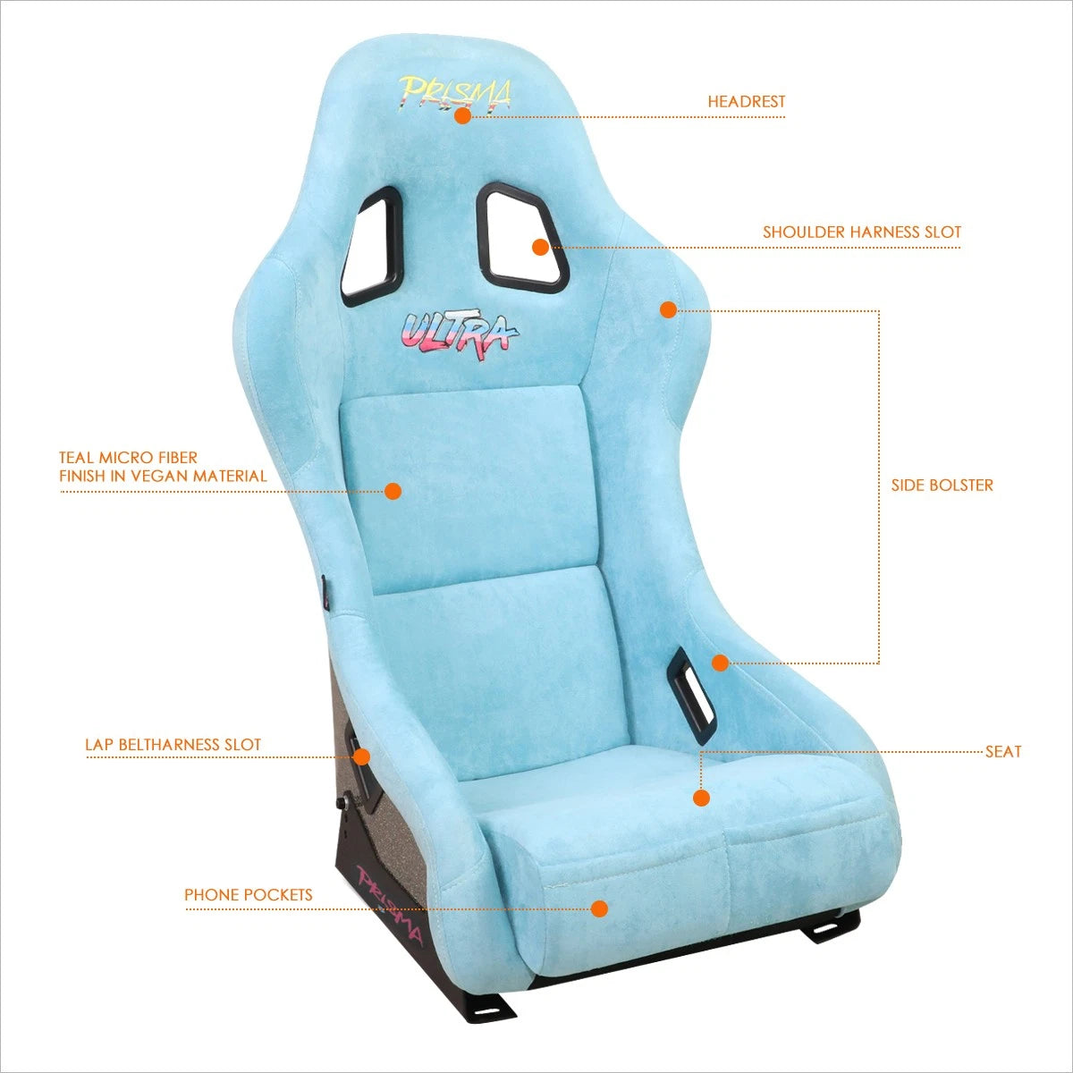 NRG FRP-303TL-ULTRA Alcantara Racing Bucket Seat for Universal Fit (RHD)