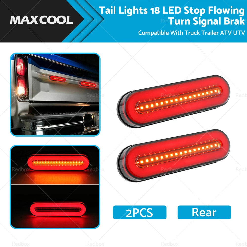 2X LED Tail Lights for Truck Trailer ATV UTV (2018–2023)