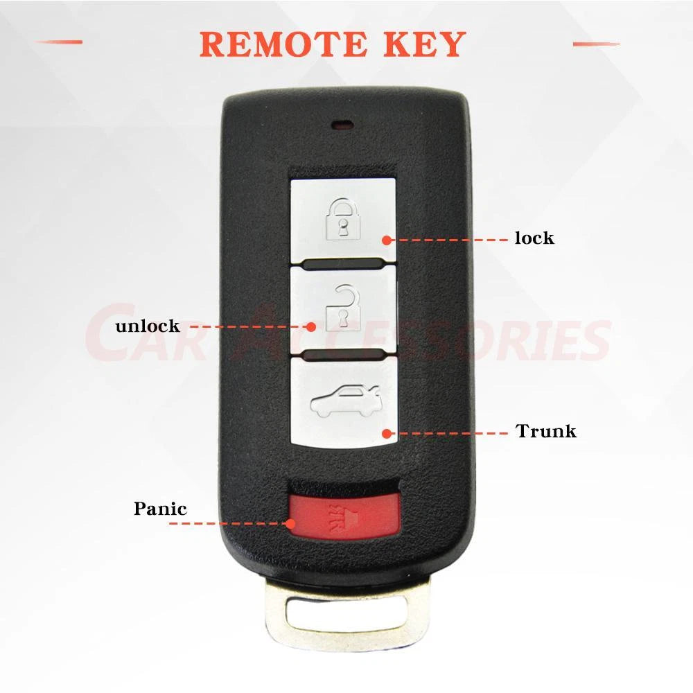 1/2 Remote Key Fob 4 Button 315MHz for Mitsubishi Lancer (2008–2017) OUC644M-KEY-N