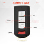 1/2 Remote Key Fob 4 Button 315MHz for Mitsubishi Lancer (2008–2017) OUC644M-KEY-N