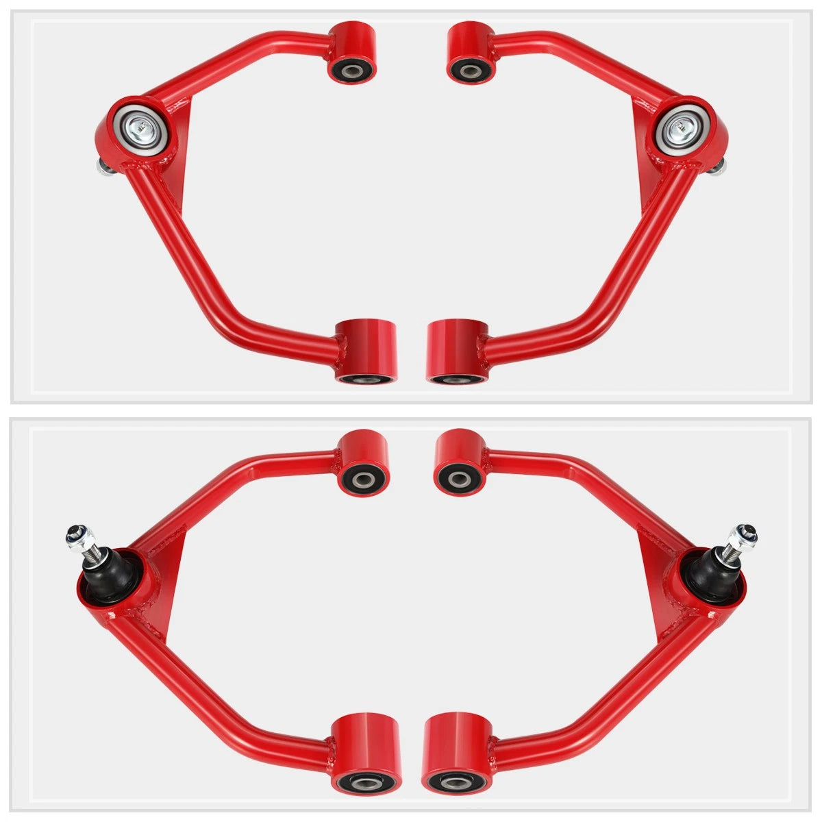 Set of 2 Powdercoated Red Front Upper Control Arms for Ram 1500 (2019–2022)