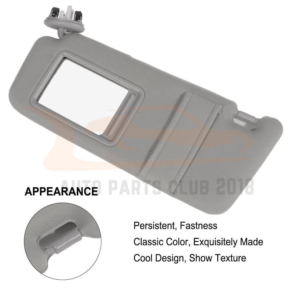 Set of 2 Plush Cloth Sun Visors for Toyota Camry (2007–2011)
