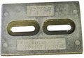 HULL ANODE Diver's Mini 152 x 102 x 13mm for Salt or Brackish Water