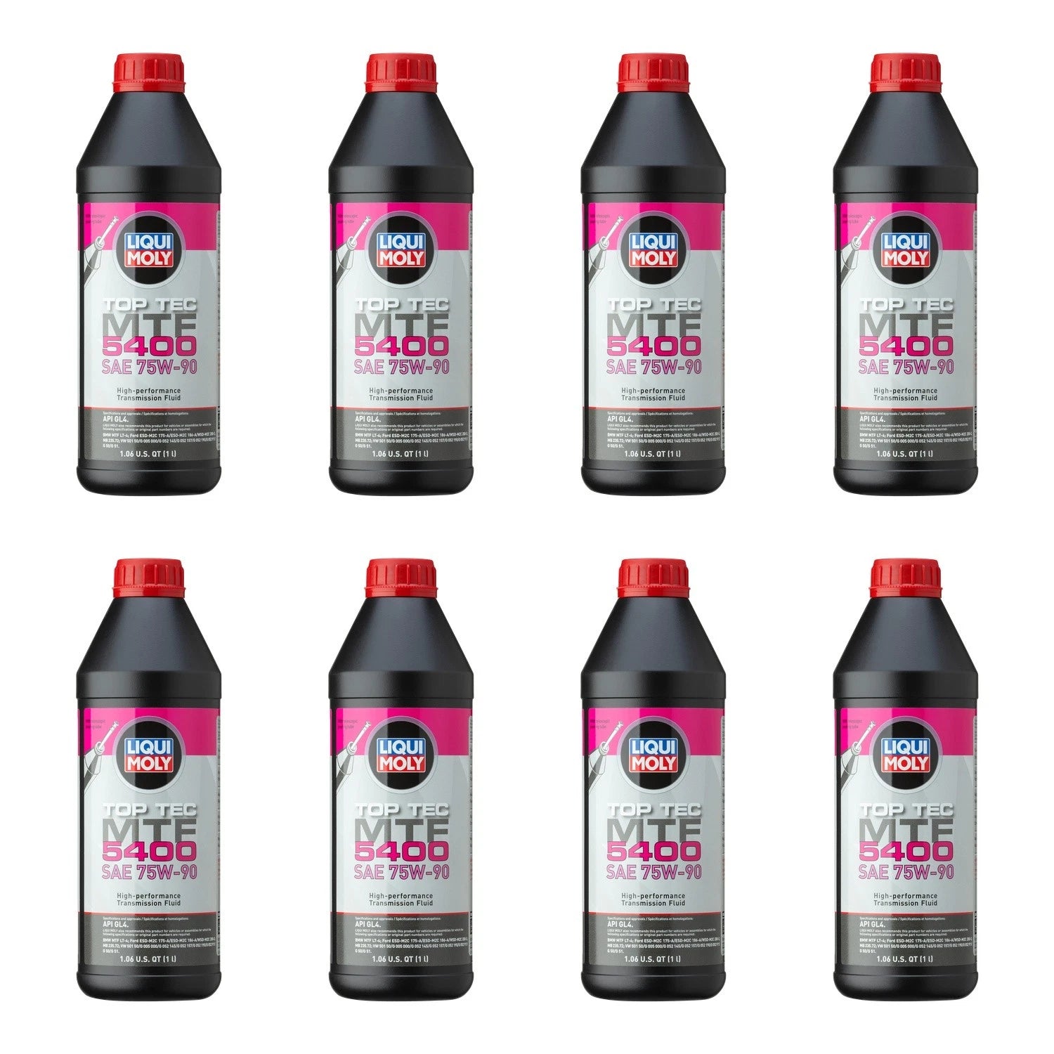 Set of 8 Liqui Moly Top Tec MTF 5400 75W-90 Gear Oil (8L)