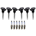 Set of 6 Ignition Coils & Bosch Platinum Spark Plugs for Audi A6 Allroad Quattro
