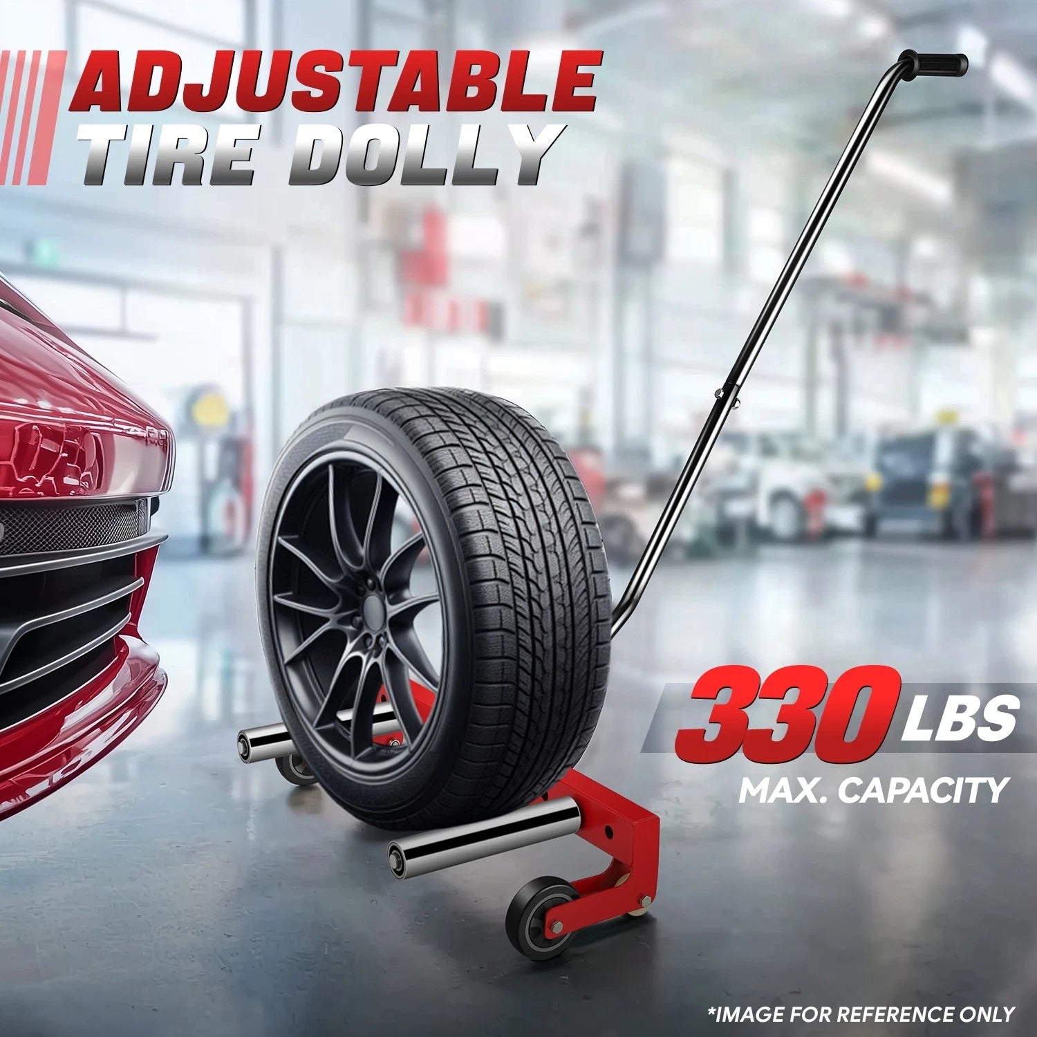 Tire Wheel Dolly for 6.5-24.5in Tires (330lbs Capacity)