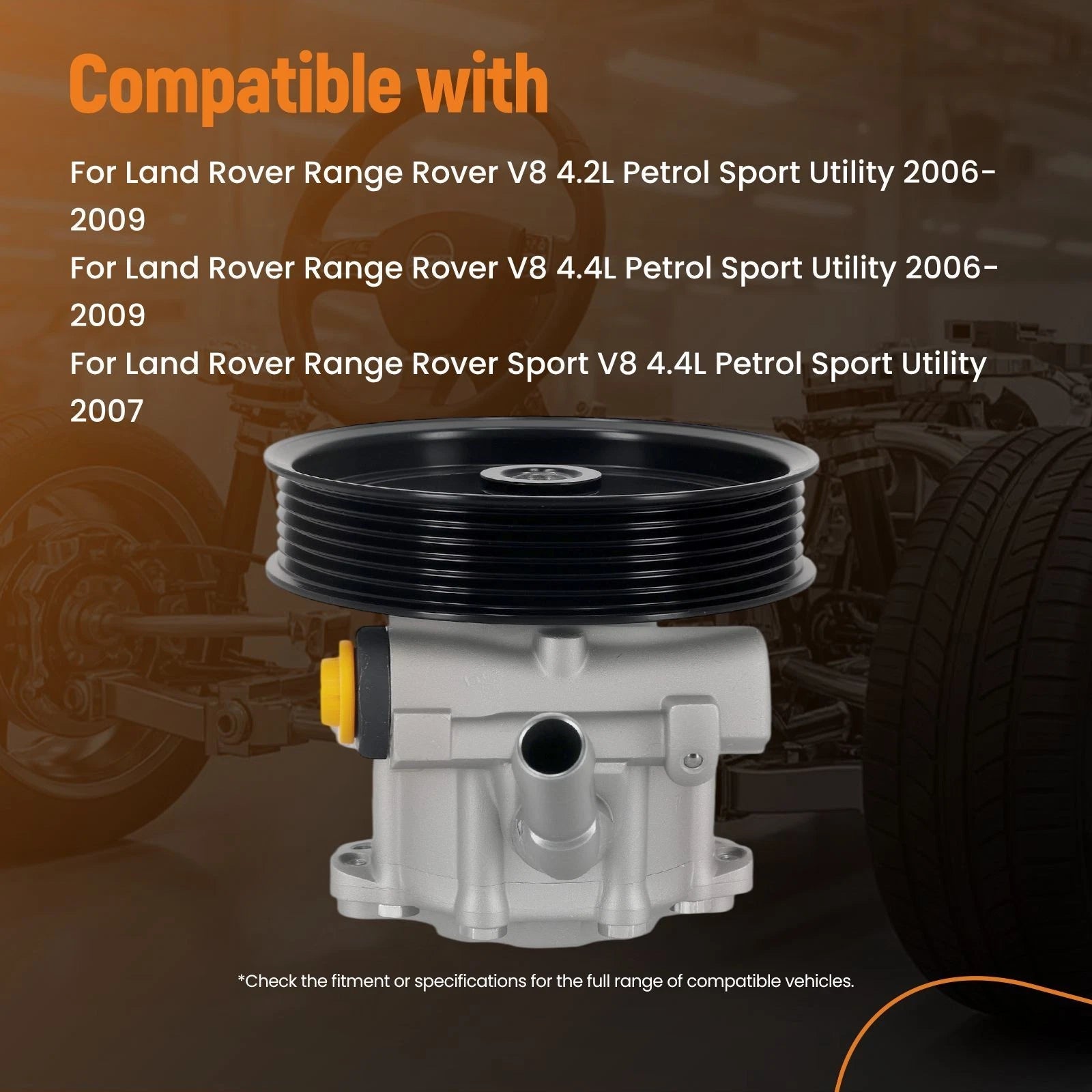Power Steering Pump for Land Rover Range Rover (2006–2009) 7696955116 LR009777
