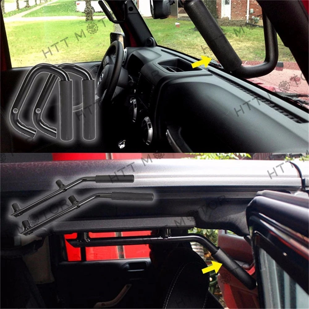 Set of 4 Steel Grab Handles for Jeep Wrangler JK (2007–2017)