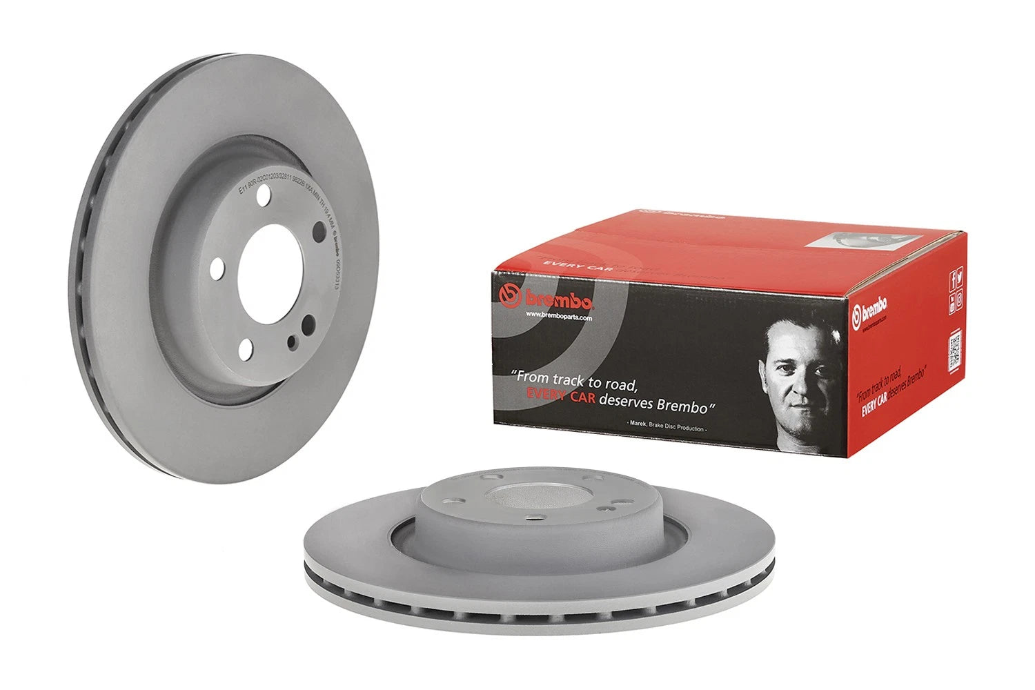 Brembo Rear PVT Co-Cast 300mm Disc Brake Rotor for Benz W205 (2015–2021)
