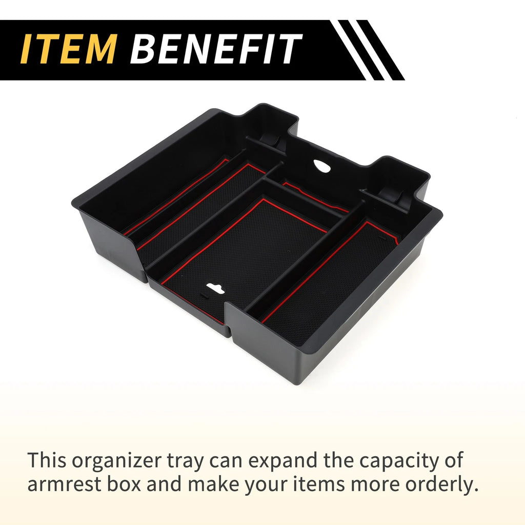 Center Console Organizer Tray for Chevy Silverado, GMC Sierra (2019–2023)