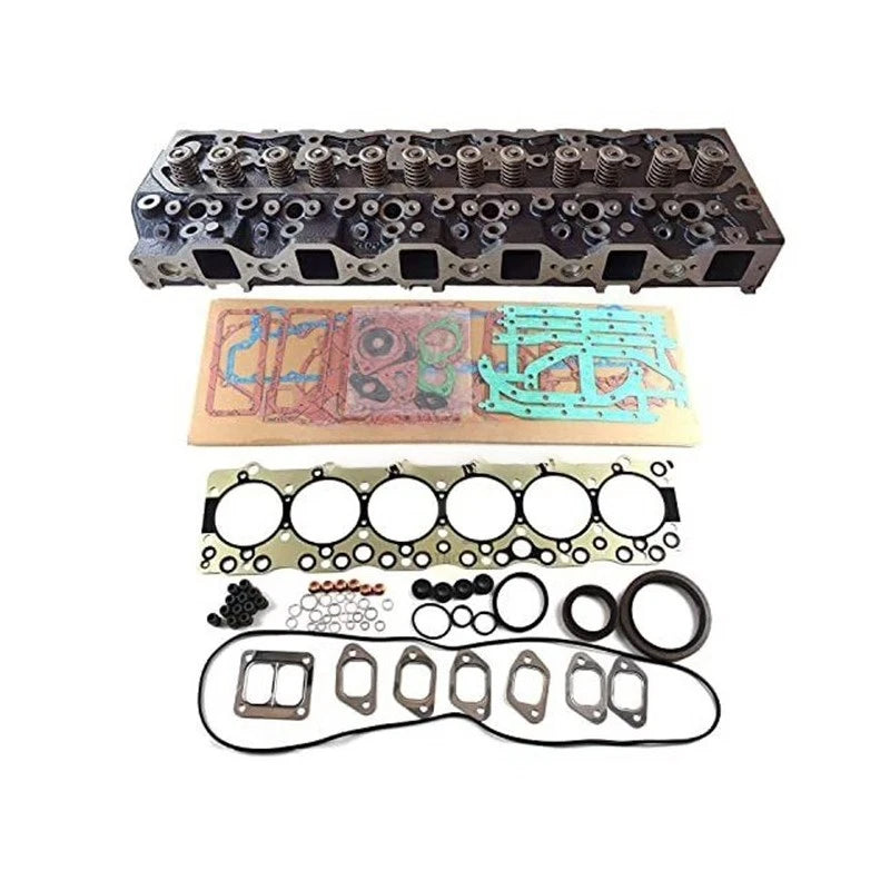 Complete Cylinder Head with Full Gasket Kit for Isuzu JCB Excavator (6BG1)