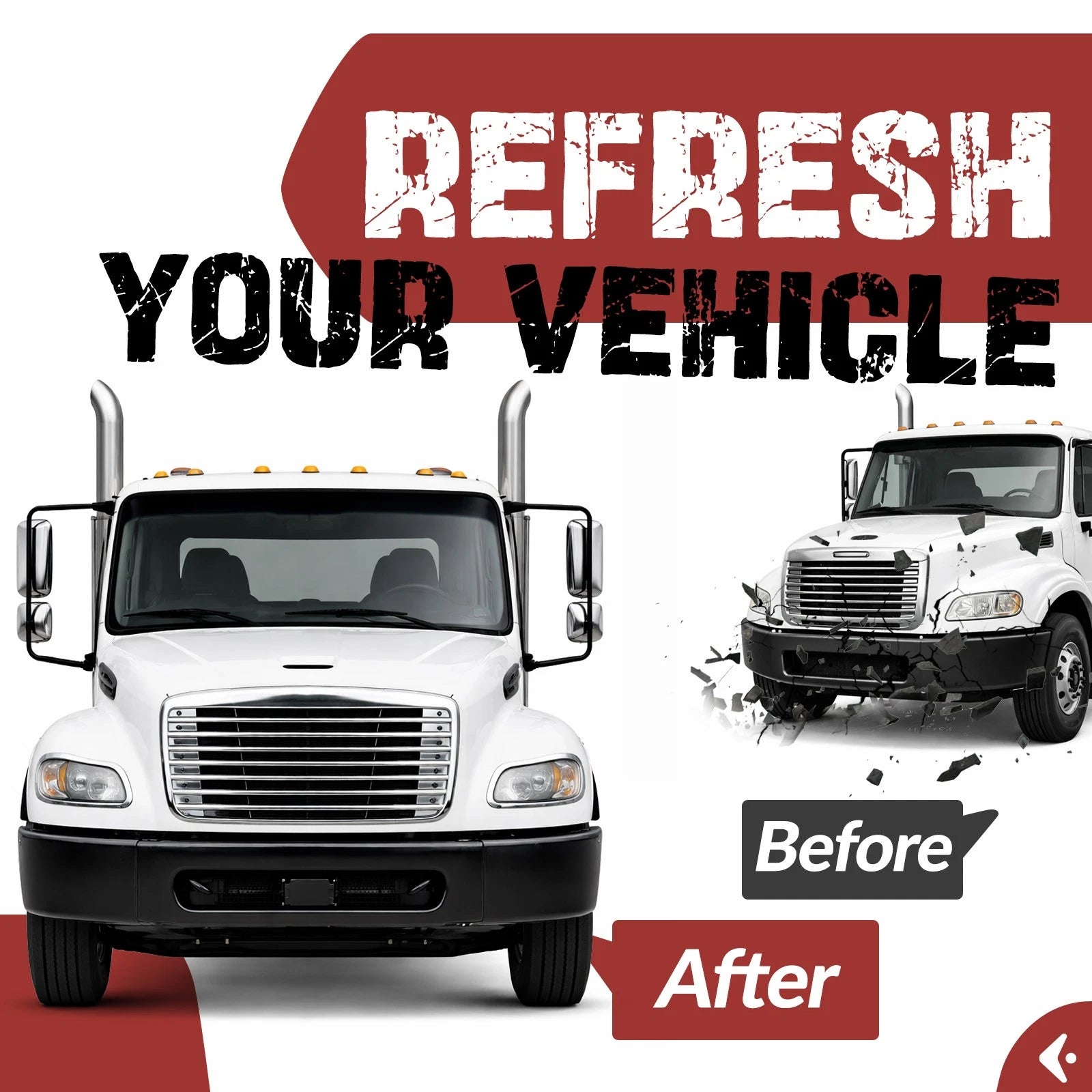 Steel Front Bumper Cover for Freightliner M2 106 112 (2003–2021)