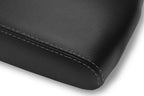 Leather Console Lid Armrest Cover for Infiniti FX35 (2009–2012) Black Gray Stitch