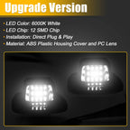 2X LED License Plate Light for Chevy C1500 (6000K White Light)