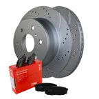 Rear Brake Kit 345mm Drilled Rotors TRW Ceramic Pads for Cadillac Chevrolet GMC