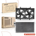 AC condenser and dual cooling fan assembly kit for Nissan Quest (2004–2009)