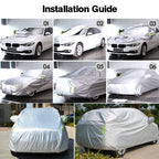 Universal Full Car Cover for SUV (209x79x75in) - Dust, Rain, UV Resistant