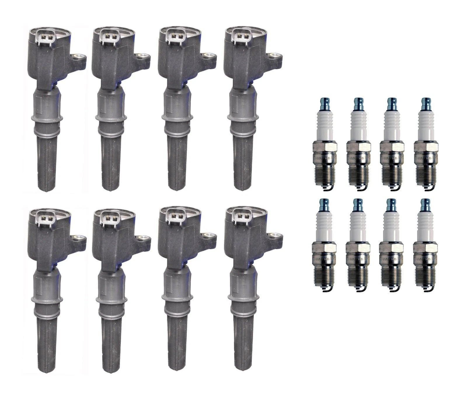 Set of 8 Ignition Coils & Spark Plugs for Ford Mustang V8 (2015–2023)