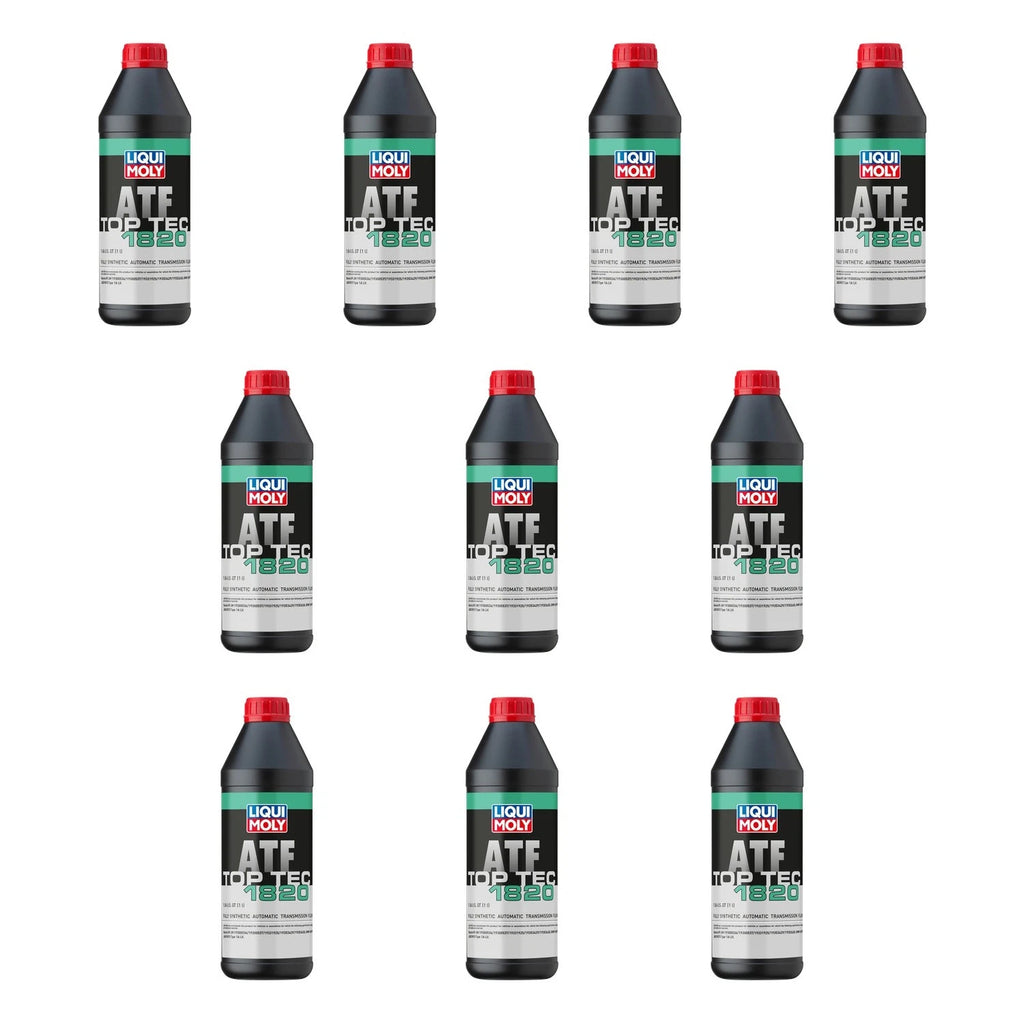 Set of 10 Liqui Moly Top Tec ATF 1820 Automatic Transmission Fluid (10L)