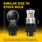 2X Amber 3157 LED Turn Signal Light Bulb for AUXITO (3000K)