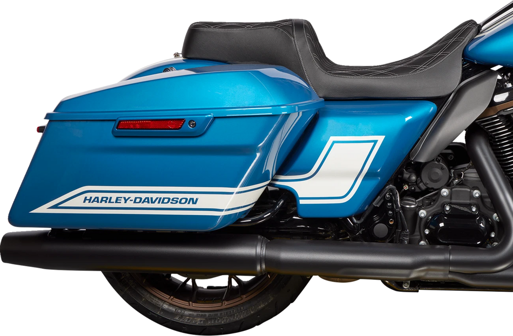 Predator 1Up Seat for Drag Specialties (Vinyl, Double Diamond Silver Stitch)