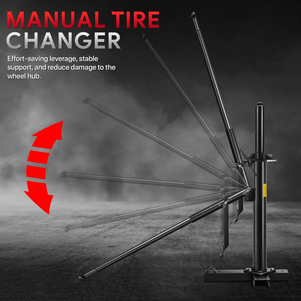 Portable Manual Tire Changer for Sedans SUVs (15"-21" Tires)