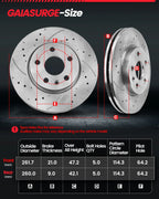 Set of 4 Drilled Rotors & Brake Pads for Honda Civic (2006–2011)