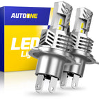 H4 LED Headlight Bulbs Conversion Kit for Autoone (6000K White)