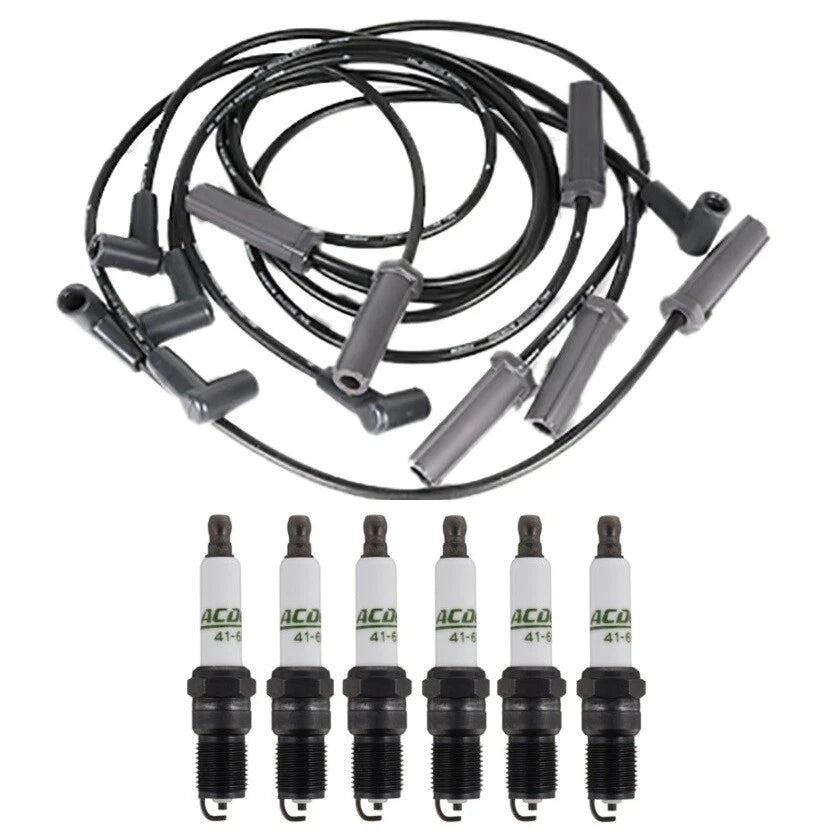 Ignition Wire Set & 6 ACDelco Spark Plugs for Chevy Buick 3.8 V6