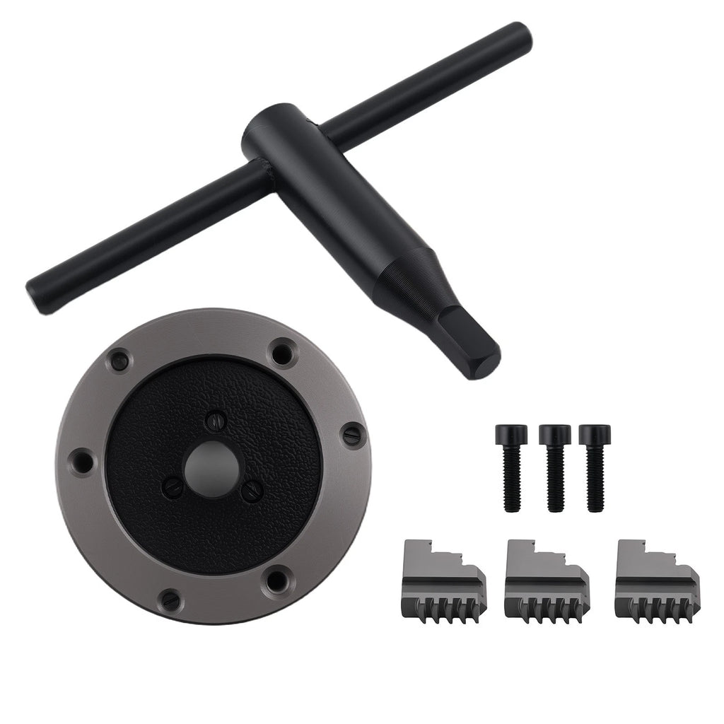 80mm 3 Jaw Self Centering Lathe Chuck K11-80 for Various Lathes (N/A)