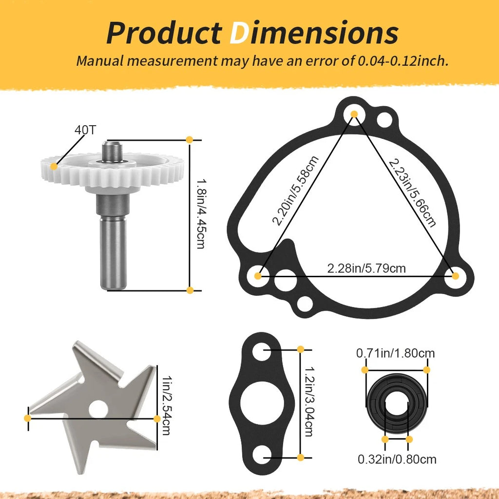 Water Pump Shaft Gear, Impeller & Gasket for Kawasaki KX65 (2006–2024)