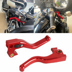 3 Finger 5.3'' Handle Grips Brake Clutch Levers Red for Harley Sportster (2010-2023)