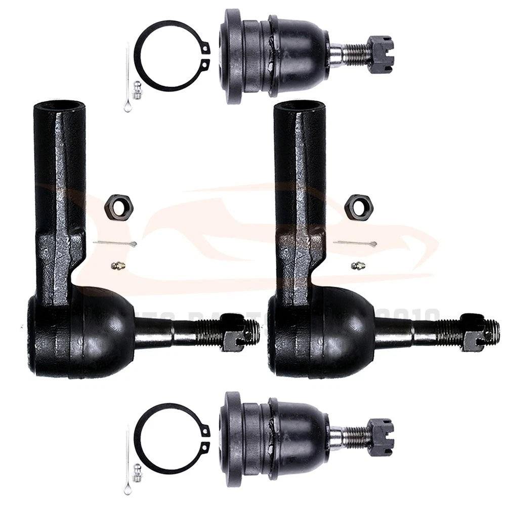 Set of 4 Front Lower Ball Joints & Outer Tie Rod Ends for Toyota Tacoma (2005–2015)