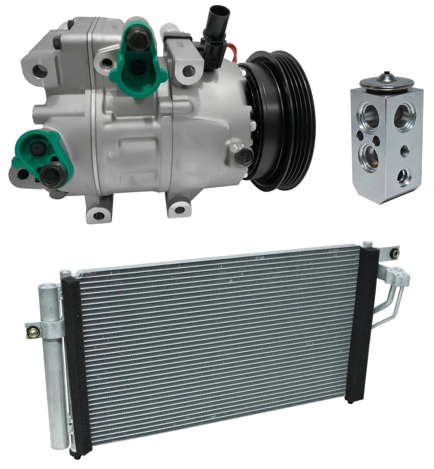 A C Compressor Kit With Condenser for Hyundai Accent 1.6L (2009–2011)