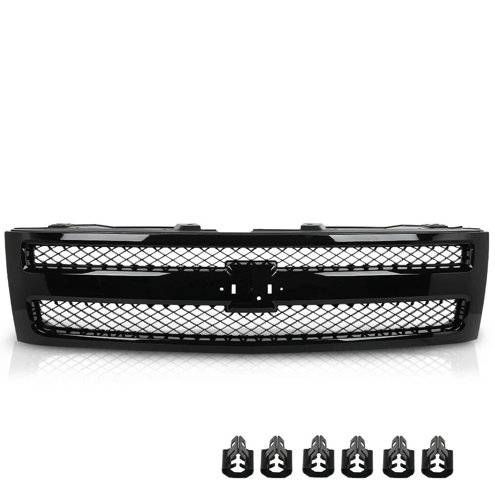 Front Bumper Mesh Grille Insert for Chevrolet Silverado 1500 (2007–2013)
