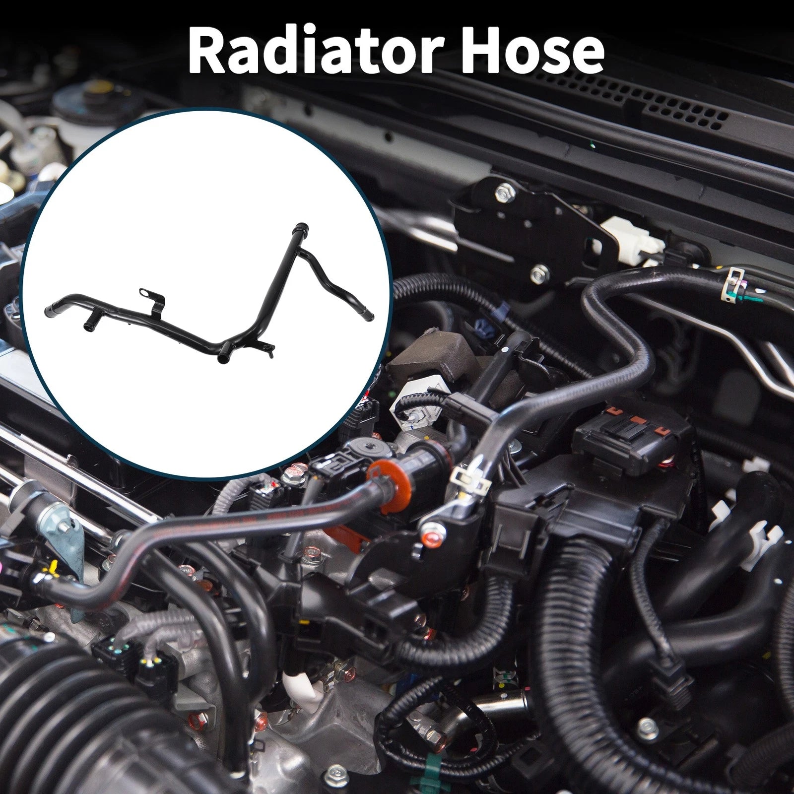 Radiator Hose Coolant Pipe for Audi A3 (1996–2003) 1 Pcs Iron Black