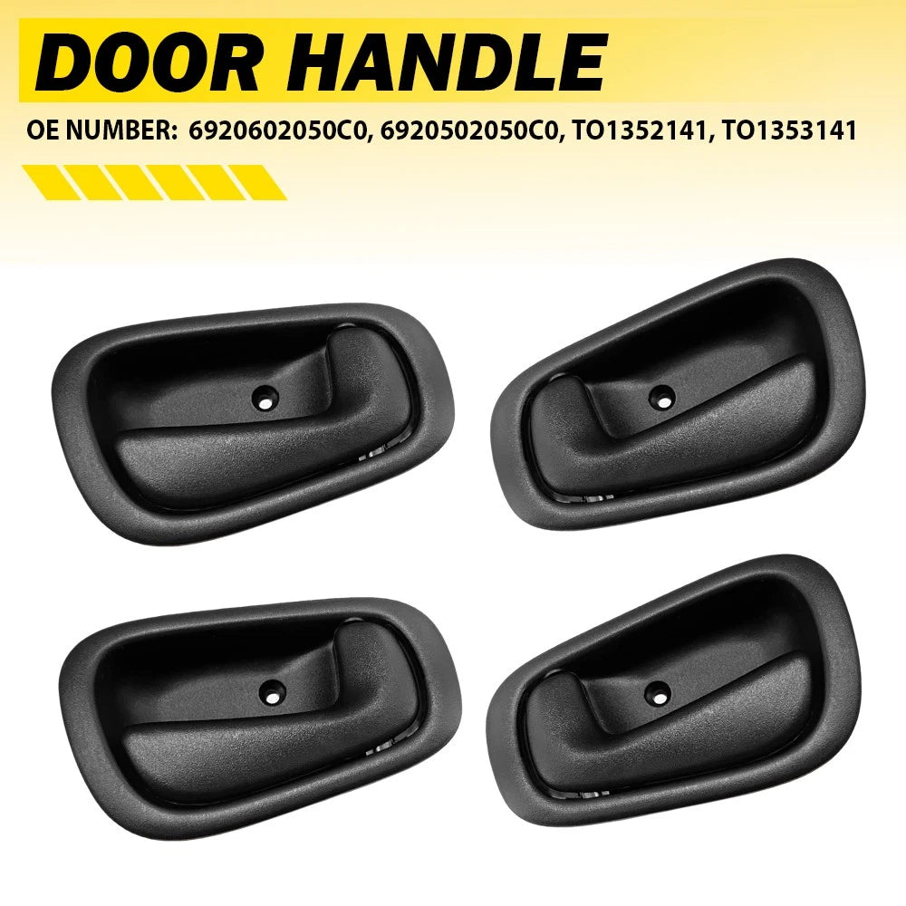 Inside Door Handle Set of 4 for Toyota Corolla Black