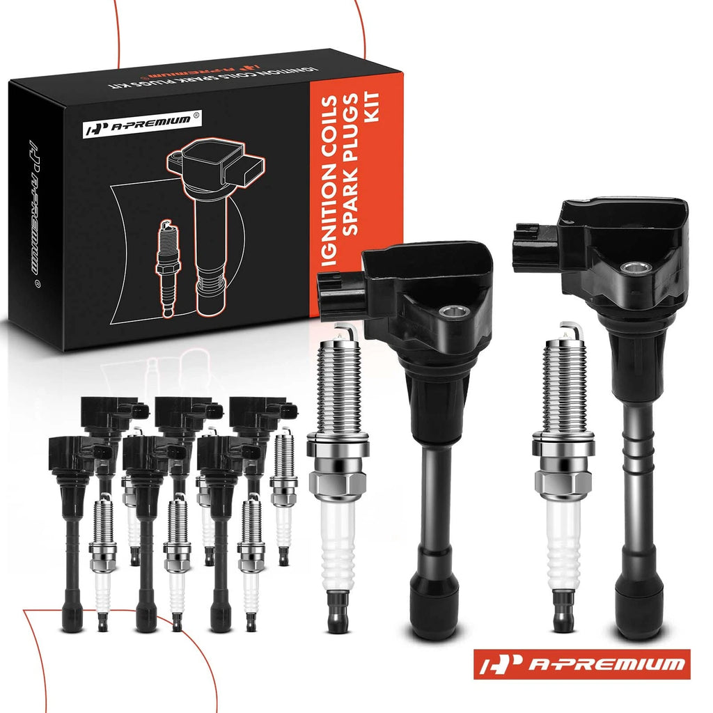 Set of 8 Ignition Coils & Iridium Spark Plugs for Nissan Armada (2017–2022)