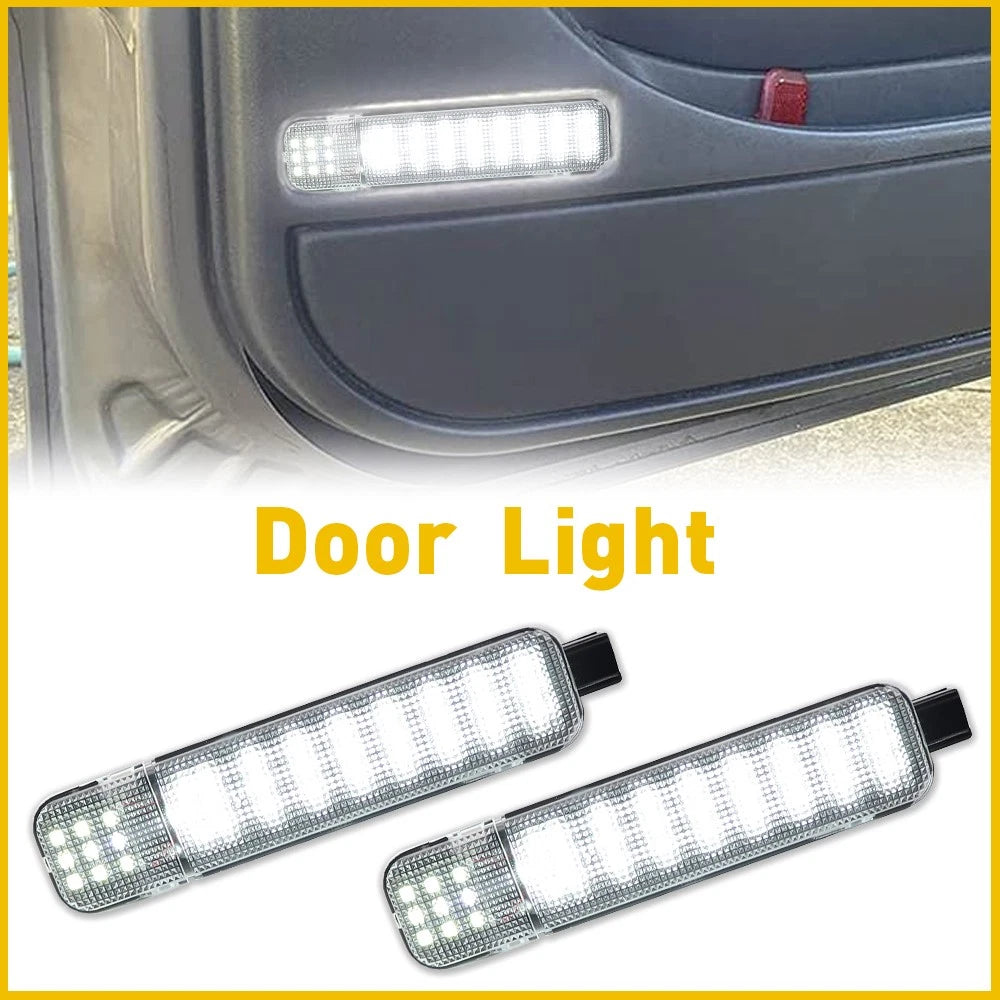 Pair LED Door Courtesy Lights for Chevy Silverado Suburban Tahoe GMC Sierra Yukon (2014–2023)