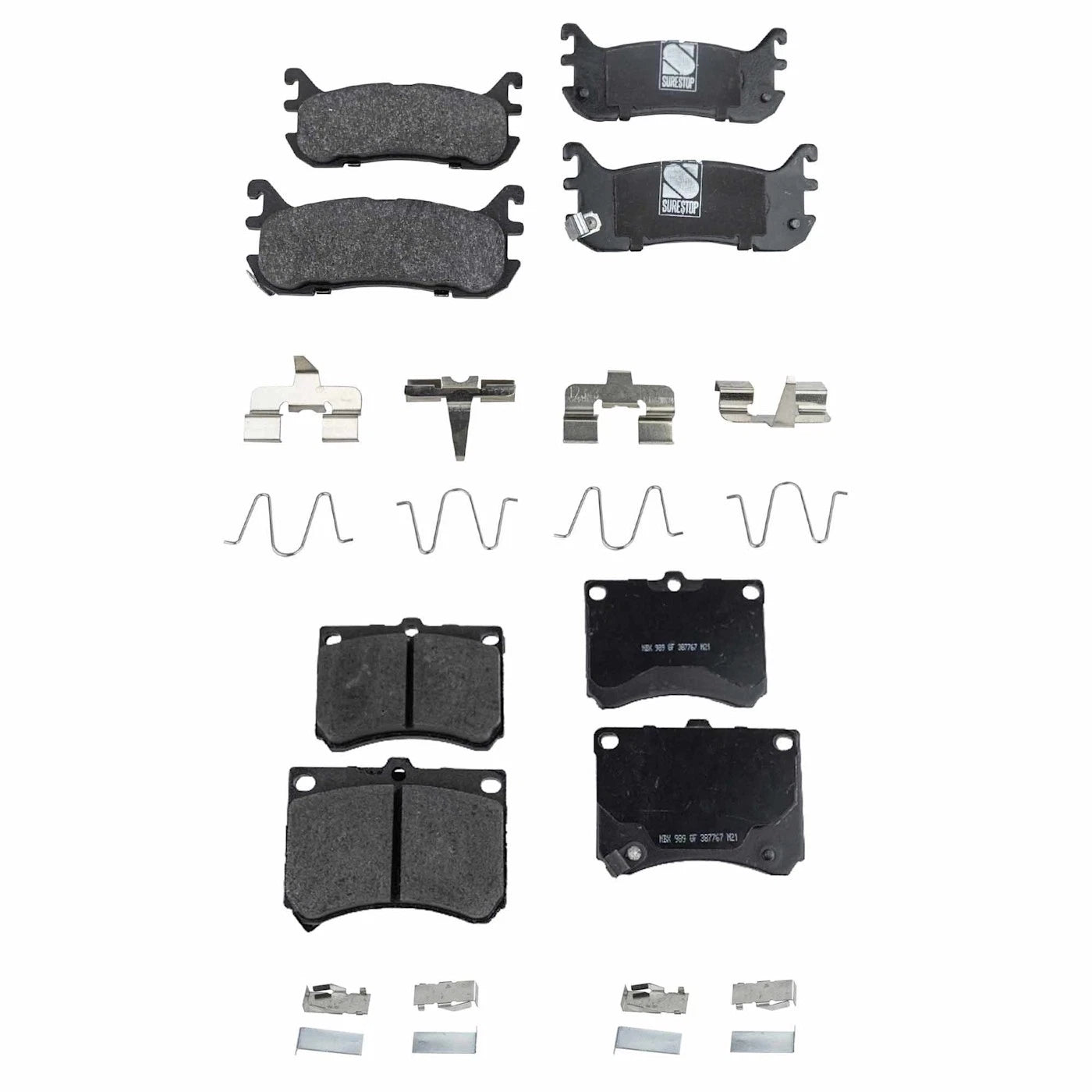 Set of 4 Semi-Metallic Brake Pads for Ford Escort (1997–2003)