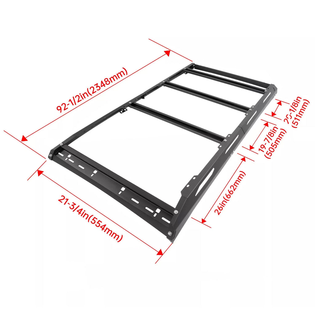 Powder Coated Roof Rack Cargo Carrier Basket for Toyota 4Runner (2010–2024)