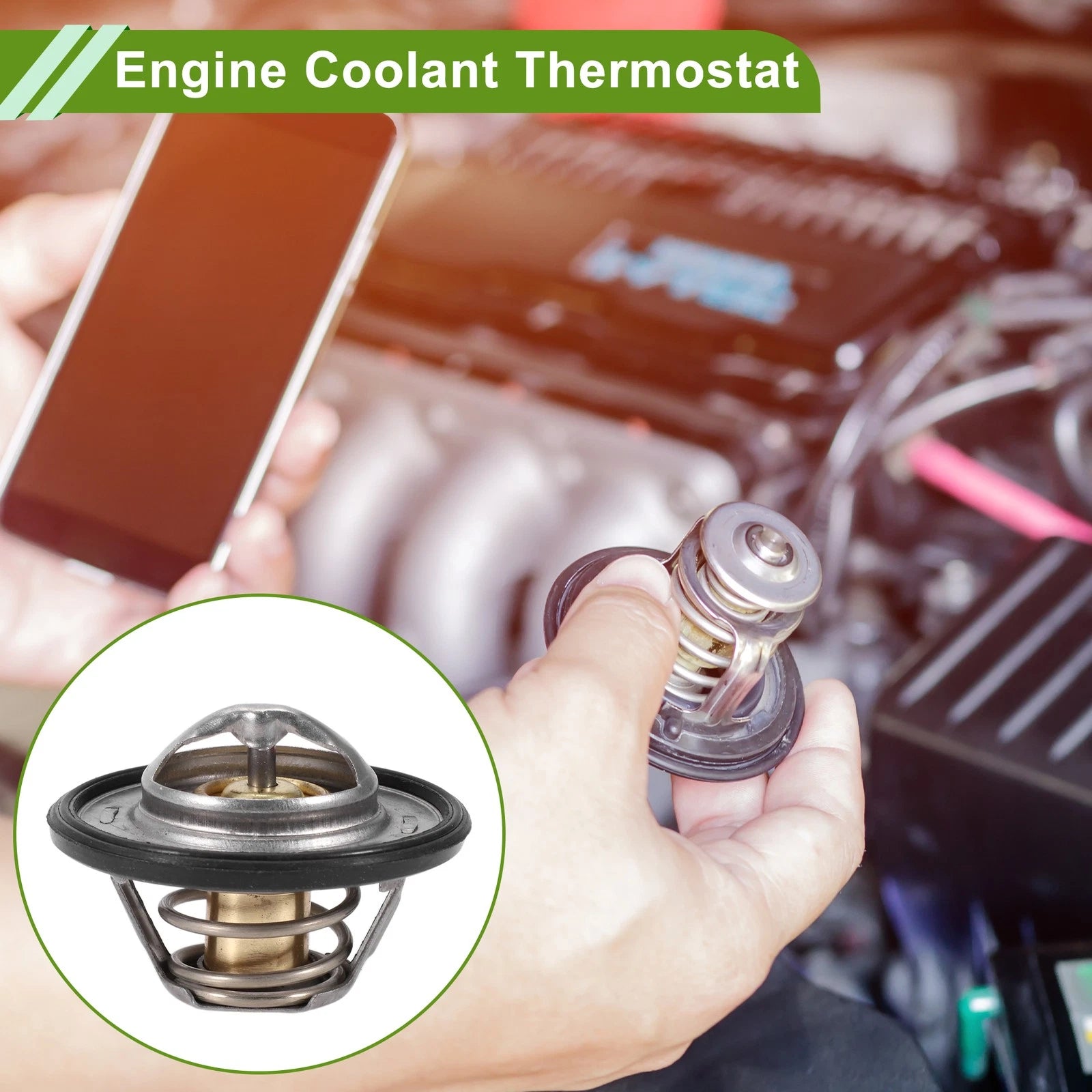 Engine Thermostat for Dodge Ram 1500 (1994–2003), Dakota (1987–2003), Ford F-150 (1975–1994)