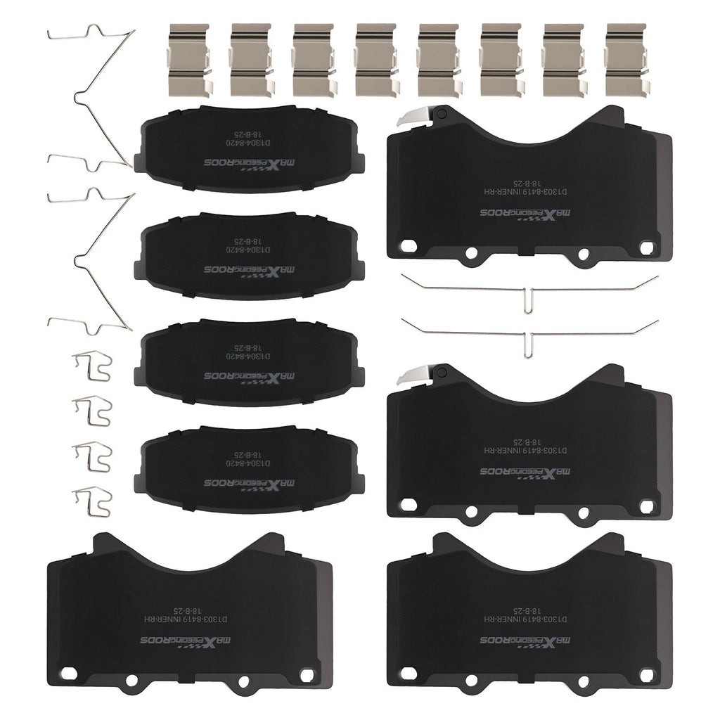 Set of 4 Ceramic Brake Pads for Toyota Tundra (2007–2021) D1303 D1304