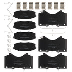 Set of 4 Ceramic Brake Pads for Toyota Tundra (2007–2021) D1303 D1304