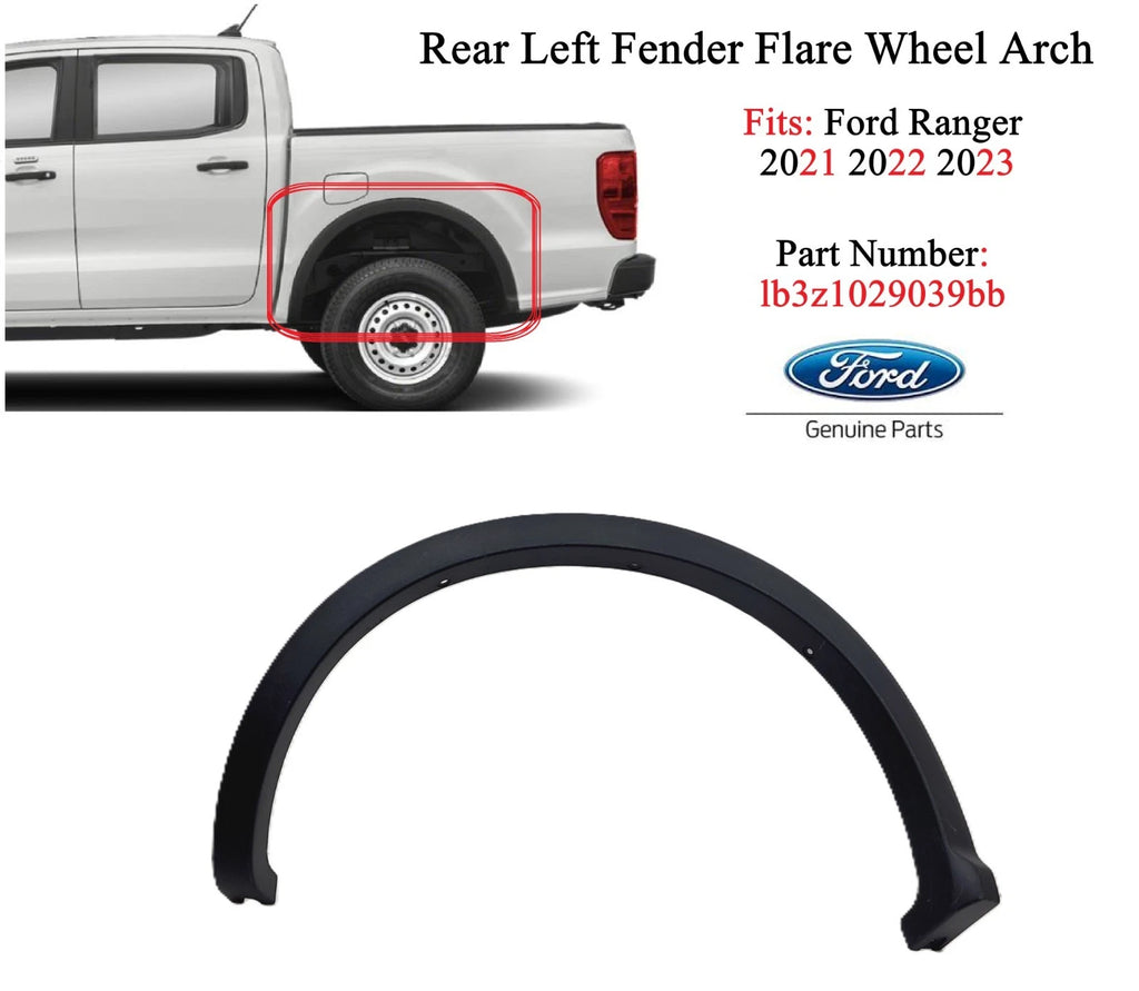 Rear Left Fender Flare for Ford Ranger (2021–2023) LB3Z1029039BB